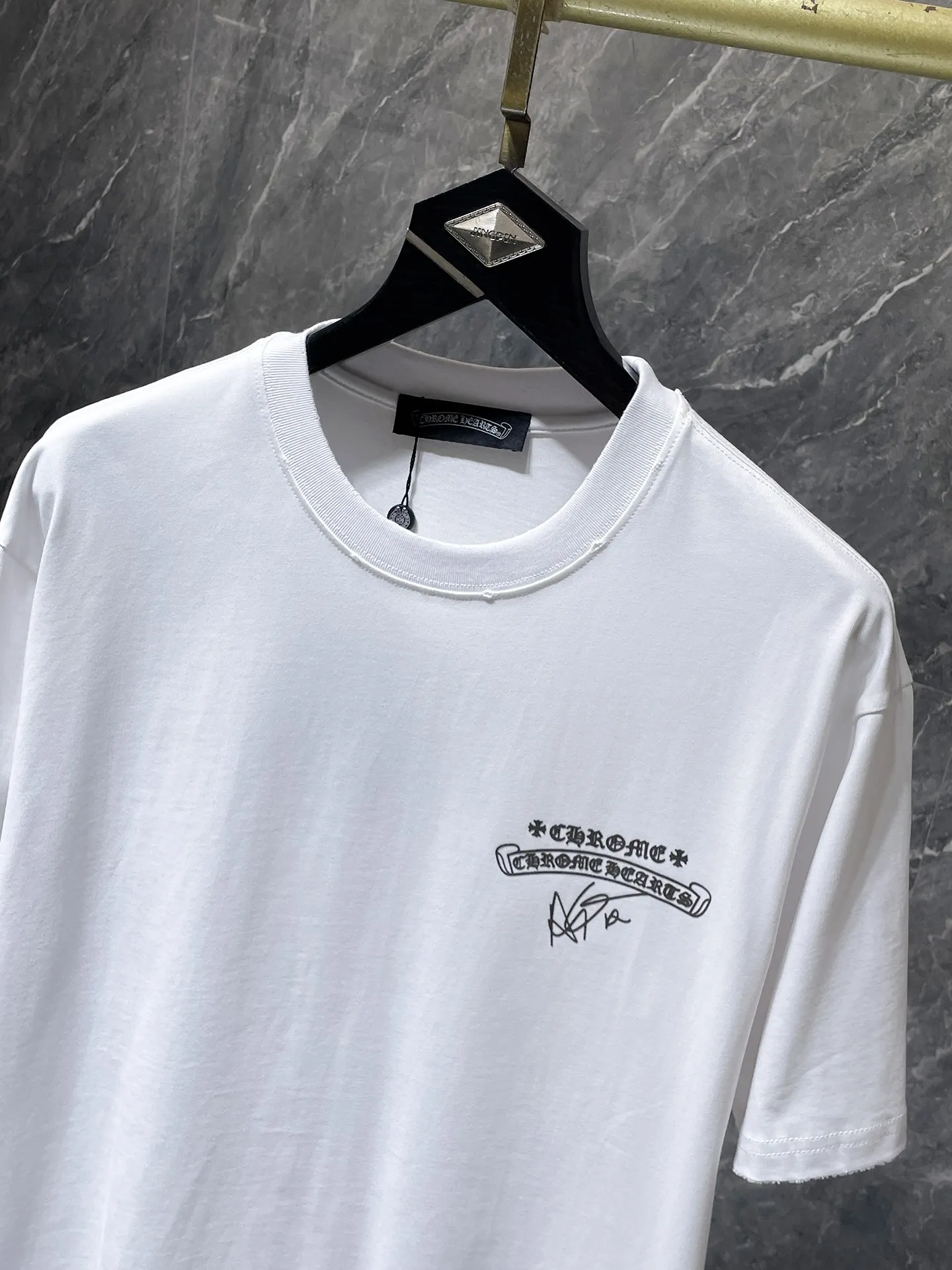 P160 New in summer Chrome Hearts 25ss silicone lettering film version High gram weight environmentally friendly high-quality top-grade fabric 280g heavy-duty horseshoe Sanskrit hand-worn short sleeves counter synchronization 1:1 replica version Recommended colors: black white gray code size: S, M, L, XL